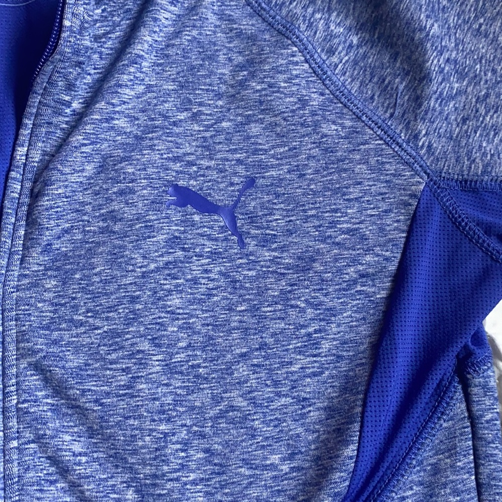 . Like new PUMA blue zip up jacket size xs - Picture 2 of 5